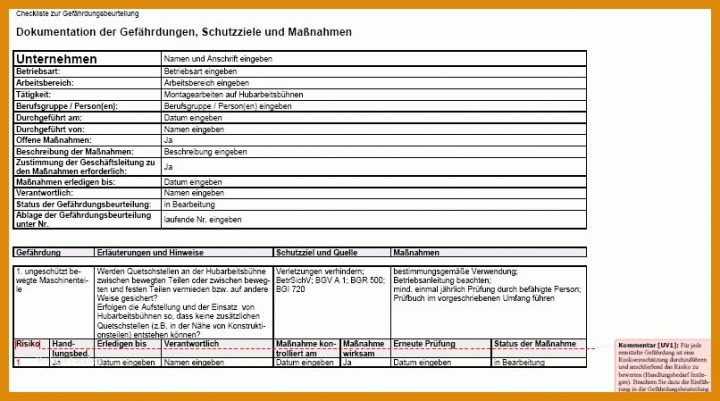 Staffelung Gefährdungsbeurteilung Dachdecker Vorlage 806x449