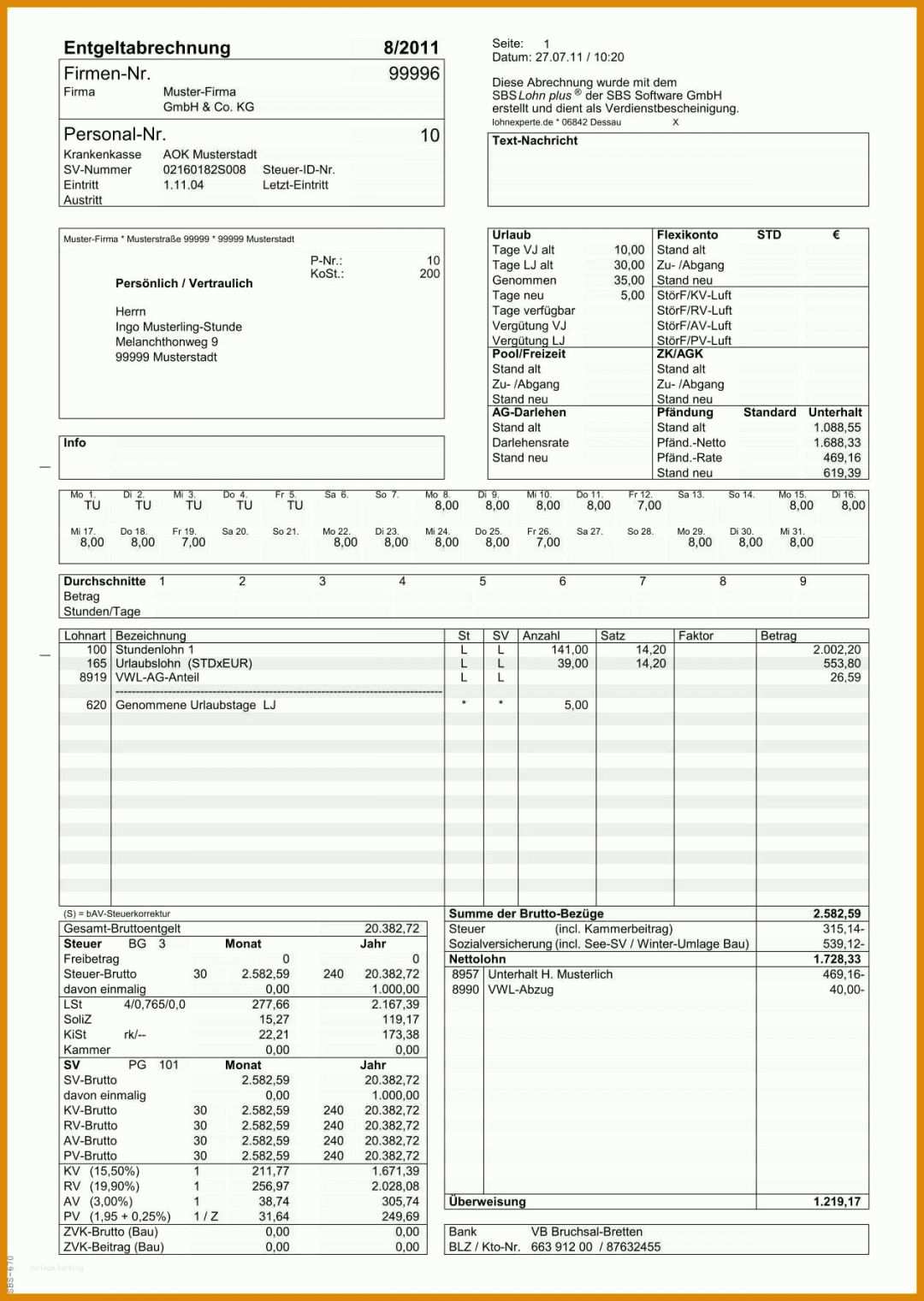 Schockieren Gehaltsabrechnung Vorlage Excel 2018 1260x1774