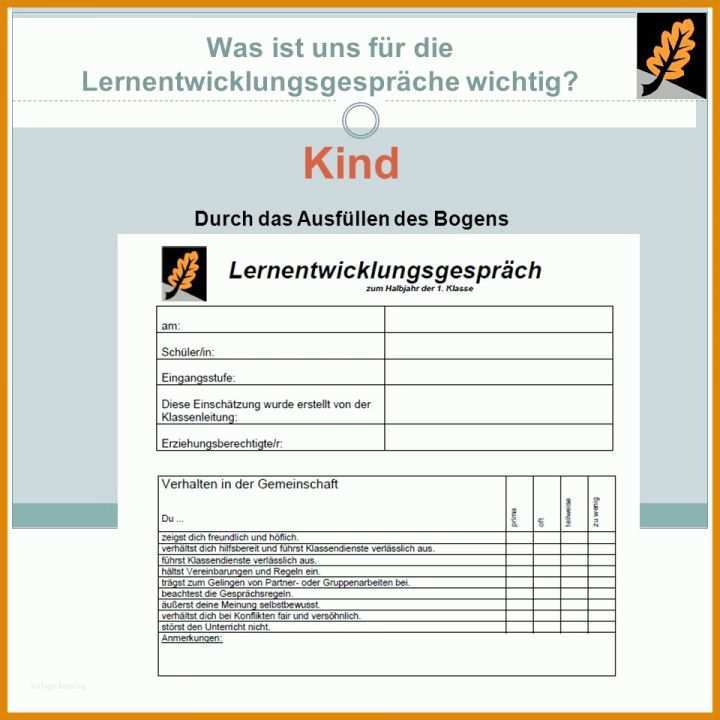 Lernentwicklungsgespräche Vorlagen 