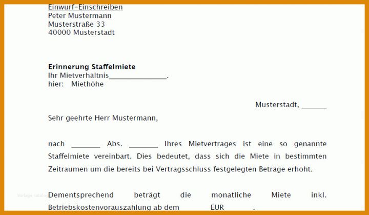 Kreativ Mieterhöhung Vorlage Download Kostenlos 860x500