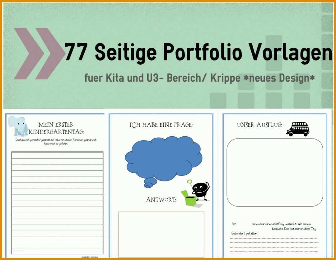 Tolle Portfolio Kita Vorlagen Pdf 1600x1240