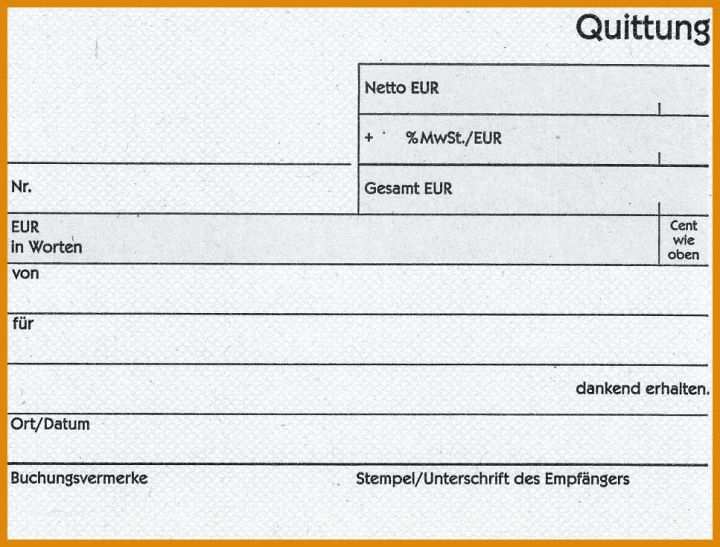 Spezialisiert Quittung Kaution Vorlage 967x734