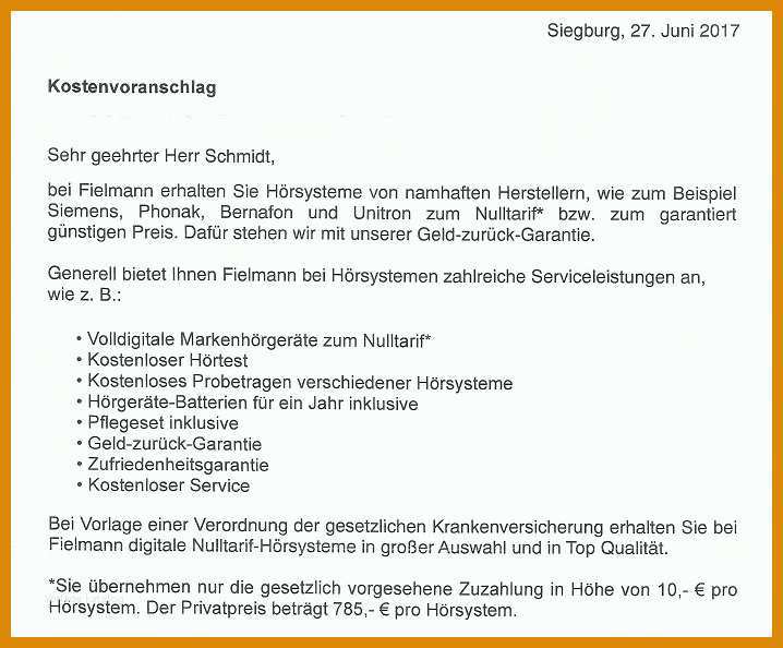 Hervorragen Verlustmeldung Hörgerät Krankenkasse Vorlage 718x594