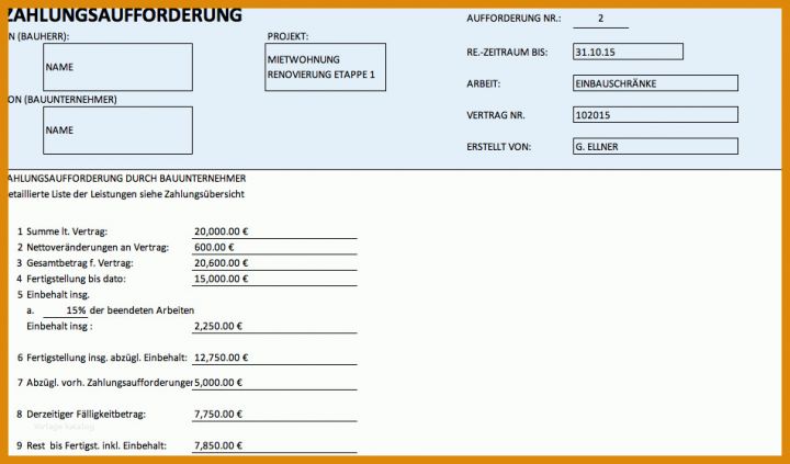 Sensationell Zahlungsaufforderung Vorlage 951x559