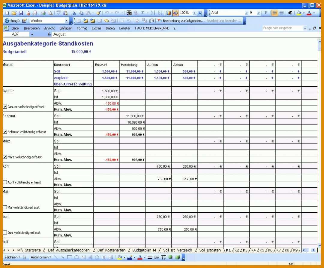 Faszinieren Budgetplanung Marketing Vorlage 1084x894