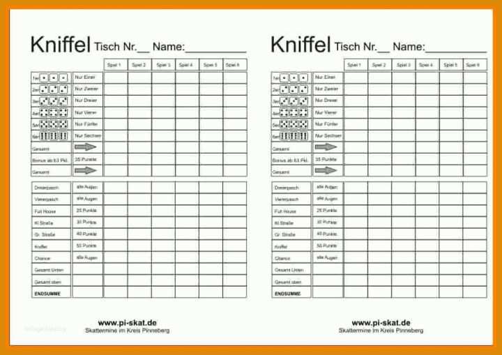 Kreativ Kniffel Vorlage Pdf 867x613