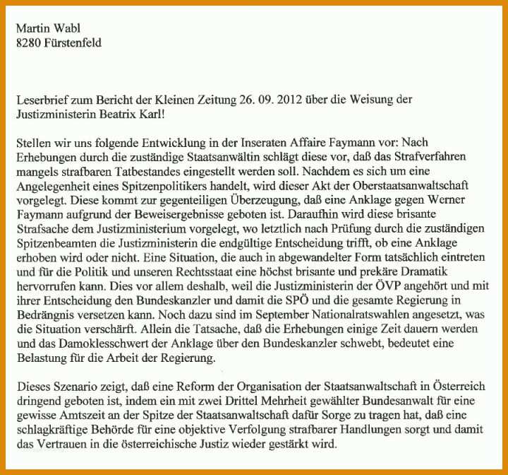 Erschwinglich Leserbrief Vorlage 900x840