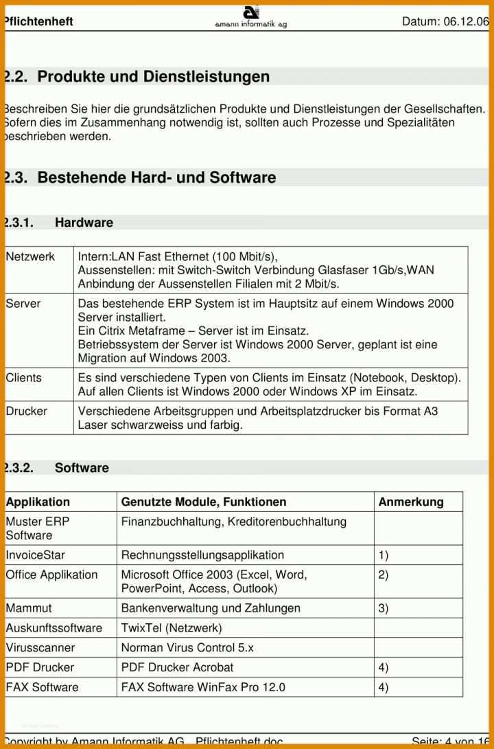 Staffelung Pflichtenheft Erp Vorlage 960x1453