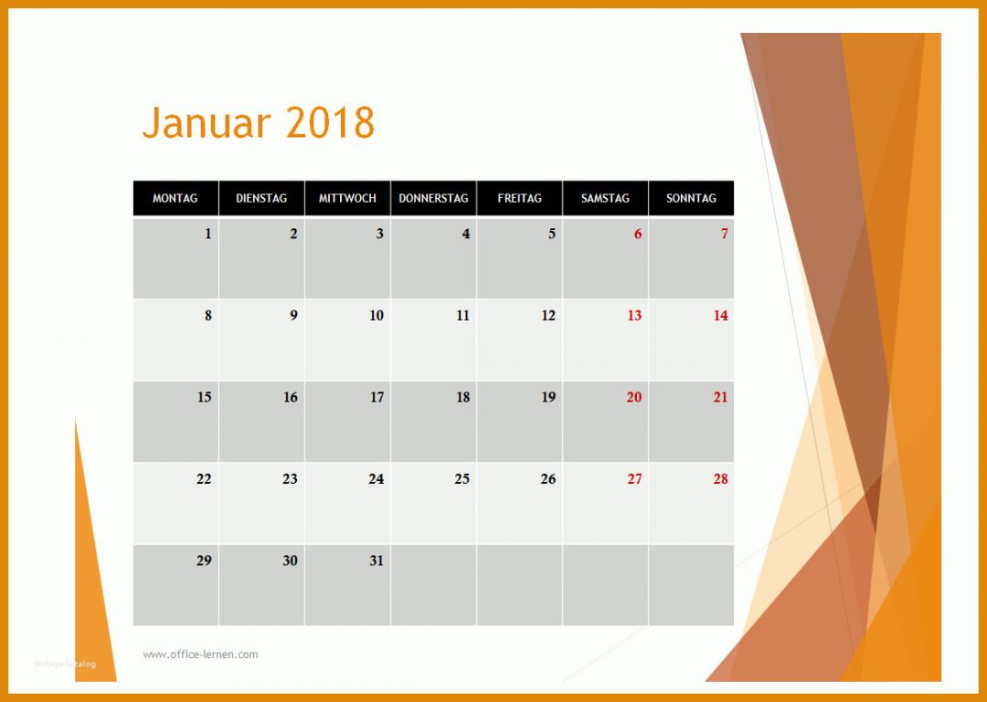 Staffelung Powerpoint Kalender Vorlage 1170x833