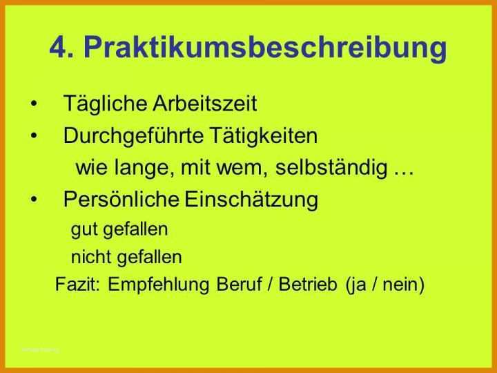 Einzigartig Powerpoint Präsentation Praktikum Vorlage 960x720