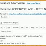Am Beliebtesten Preisliste Vorlage 1482x730