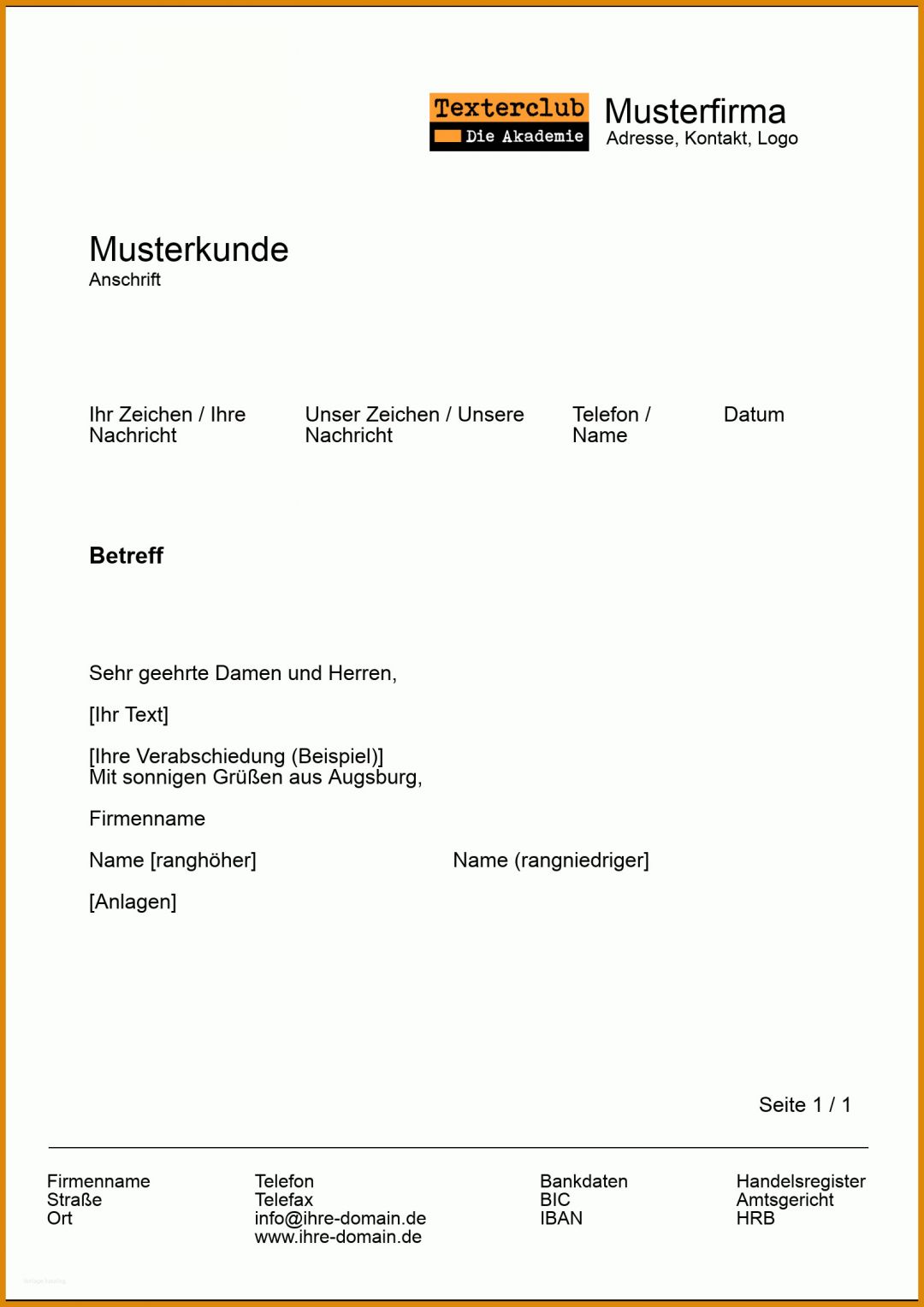 Faszinieren Privater Geschäftsbrief Vorlage 1600x2264