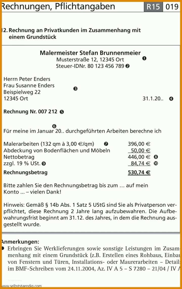 Schockieren Rechnung Ausstellen Als Privatperson Vorlage 960x1519