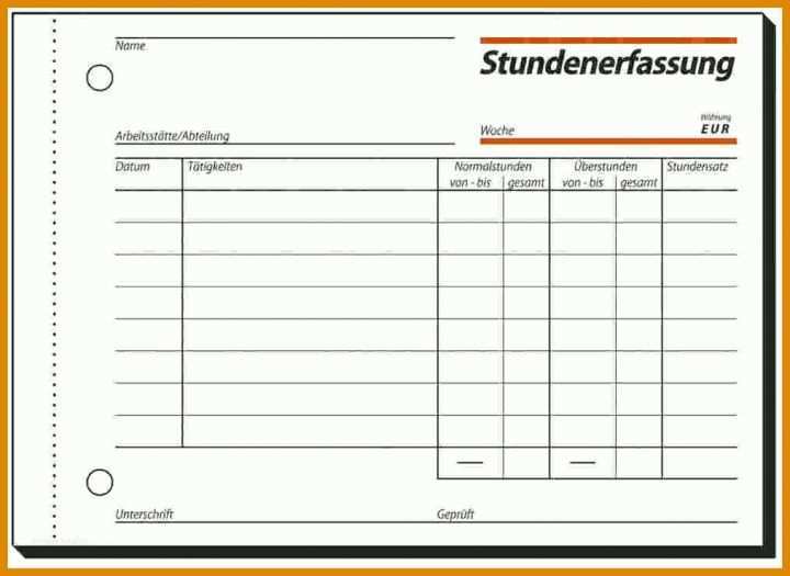 Faszinieren Stundenzettel Vorlage Ausdrucken 1014x739