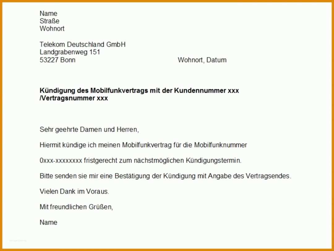 Fabelhaft Telekom Vertrag Kündigen Vorlage 1440x1083