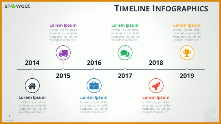 Neue Version Timeline Powerpoint Vorlage 1280x720