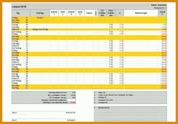 Exklusiv Arbeitszeitnachweis Excel Vorlage Kostenlos 801x562