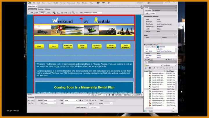 Erstaunlich Dreamweaver Homepage Vorlagen 1280x720