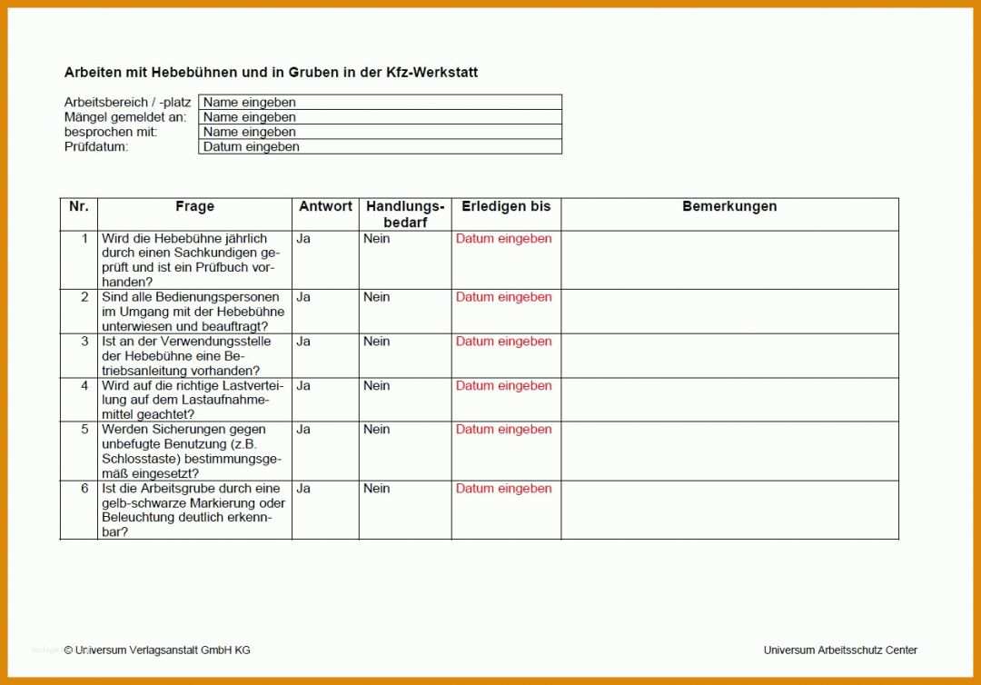 Am Beliebtesten Fahrzeug Checkliste Vorlage 1261x880