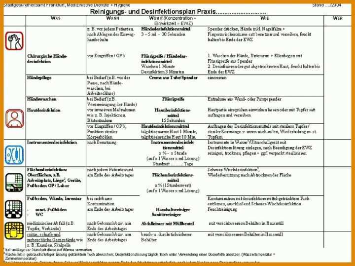 Empfohlen Hygieneplan Vorlage Word 960x718