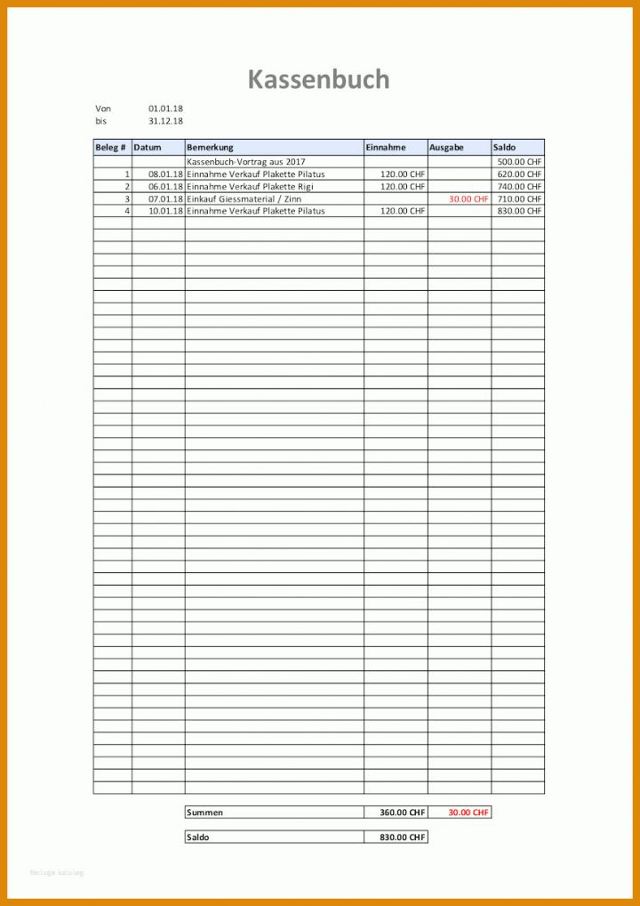 Staffelung Kassenbuch Vorlage Excel 868x1227