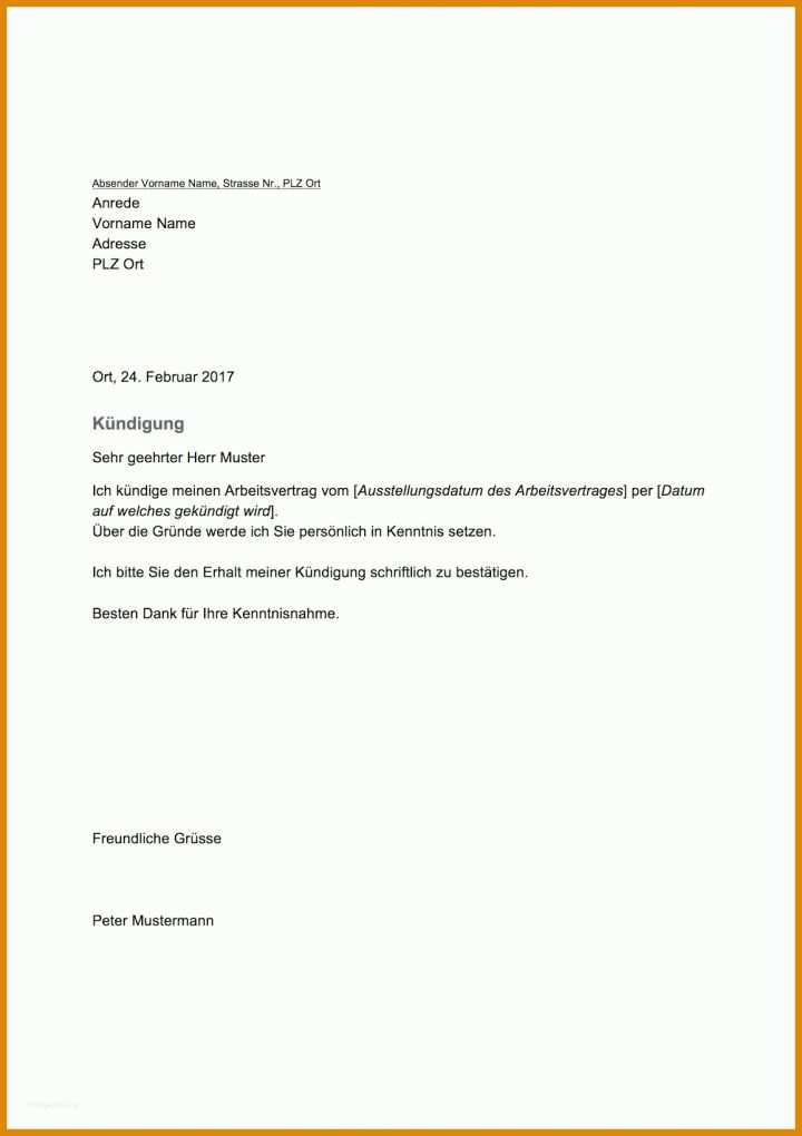 Spezialisiert Kündigung Vorlage Kostenlos Arbeitnehmer 1156x1637