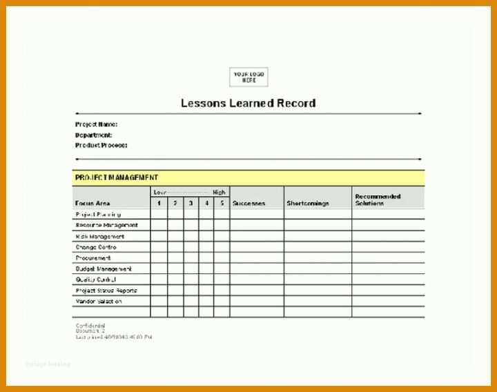 Neue Version Lessons Learned Vorlage Excel 803x634