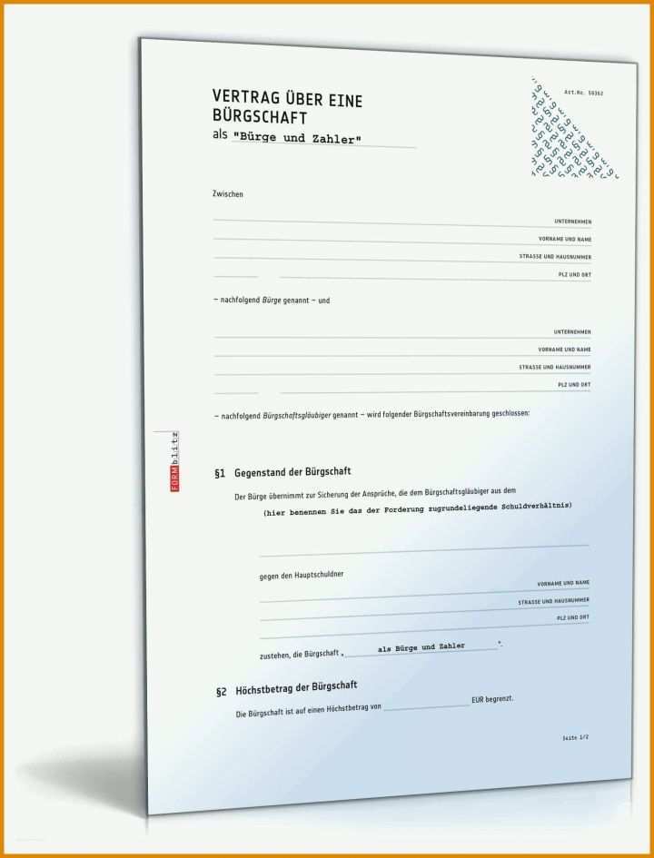 Außergewöhnlich Mietbürgschaft Vorlage Pdf 1600x2100