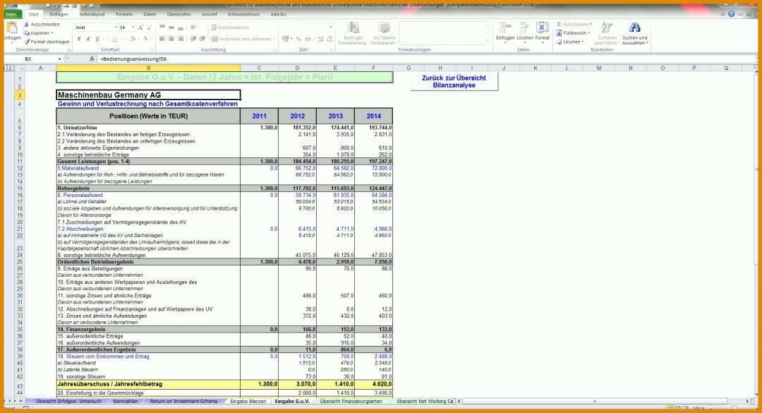 Kreativ Roi Excel Vorlage 1920x1040