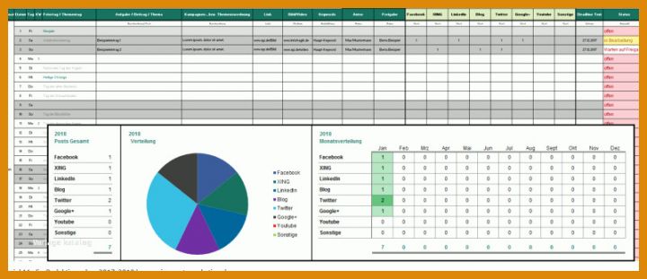 Social Media Redaktionsplan 2019 Vorlage Social Media Redaktionsplan 2018 Jetzt Excel Vorlage En