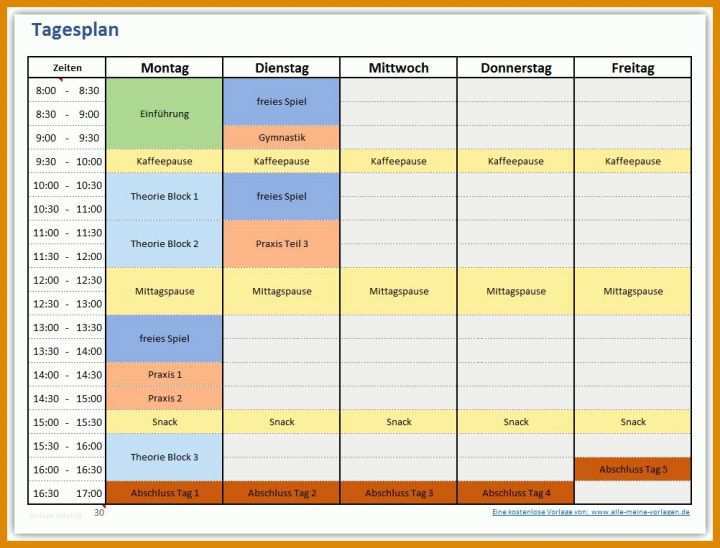 Einzigartig Tagesplan Für Kinder Vorlage 1002x763