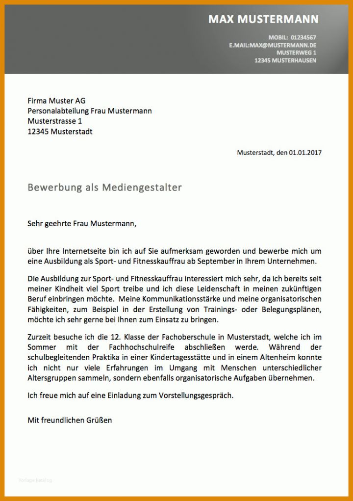 Vorlagen Anschreiben Anschreiben Bewerbung