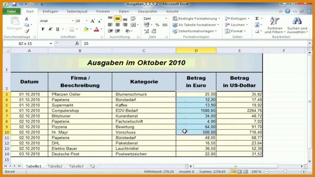 Fantastisch Einfache Buchführung Excel Vorlage 1280x720