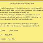 Schockieren Handschriftliches Testament Vorlage 1022x704