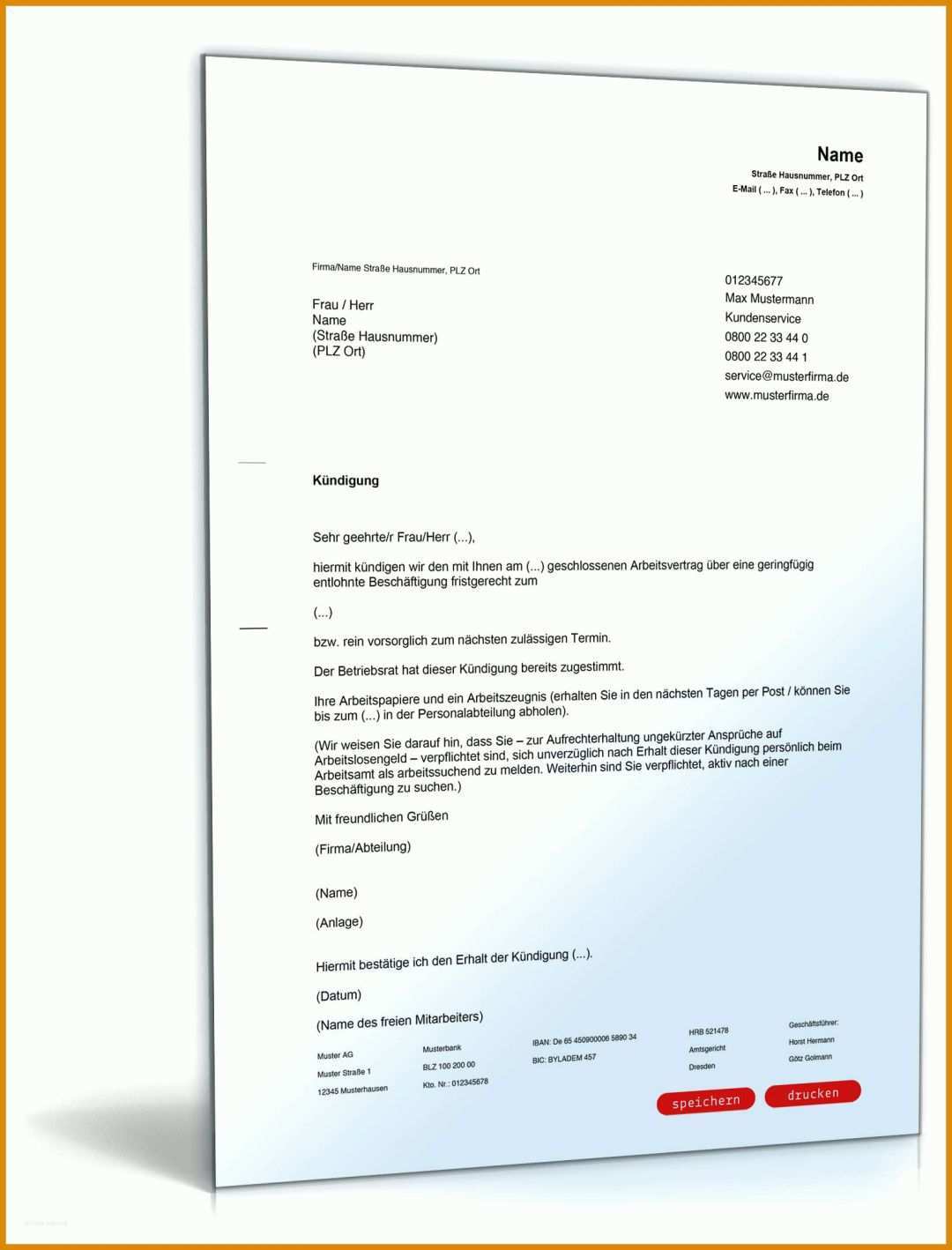 Ideal Kündigung Minijob Vorlage Pdf 1600x2100