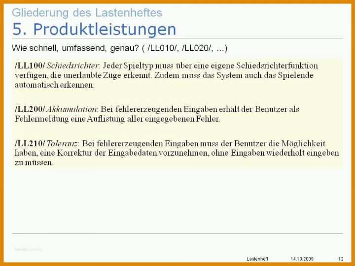 Unvergleichlich Lastenheft Vorlage Word 960x720