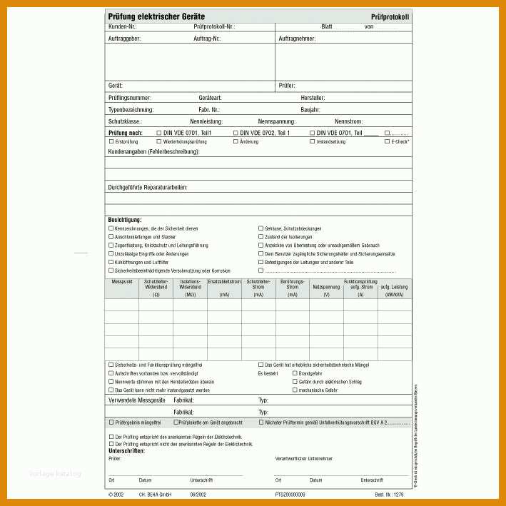 Kreativ Prüfprotokoll Vde 0113 Vorlage 709x709