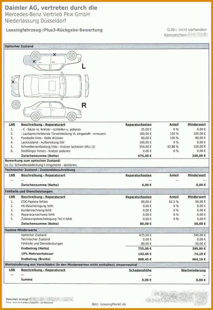 Ideal Rechnung Autoverkauf Gewerblich Vorlage 1143x1662