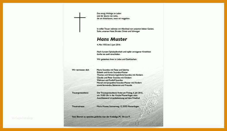 Phänomenal todesanzeige Vorlage 790x456