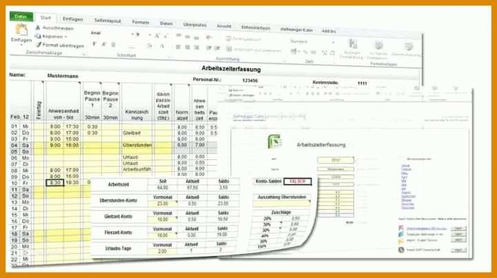 Großartig Vorlage Stundenzettel Excel 879x492