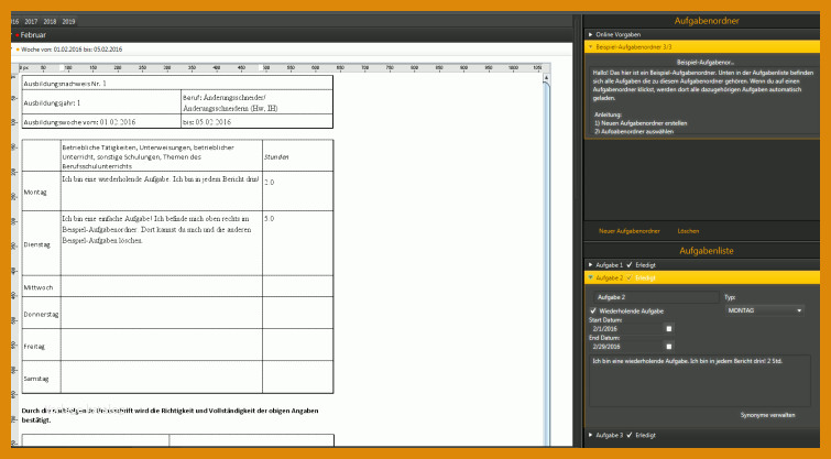 Toll Berichtsheft Einzelhandel Vorlage 755x417