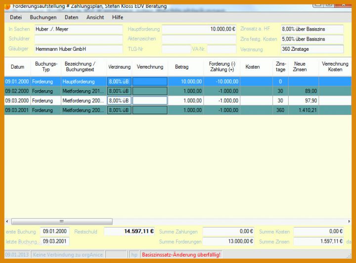 Singular Forderungsaufstellung Excel Vorlage Kostenlos 819x606