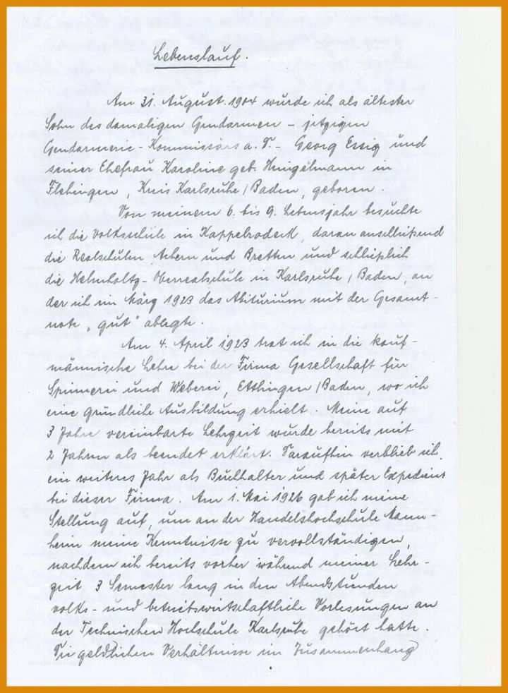 Empfohlen Handschriftlicher Lebenslauf Vorlage 751x1024