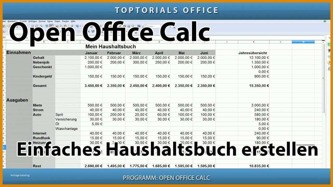 Toll Kassenbuch Vorlage Openoffice 1280x720