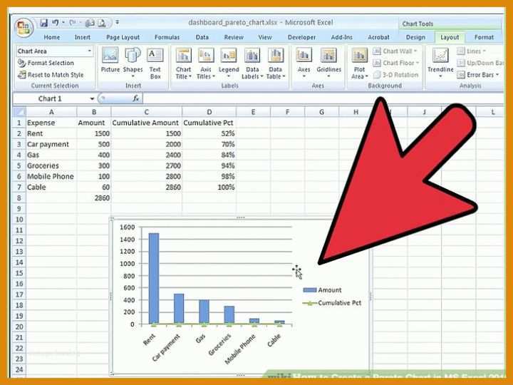 Hervorragen Pareto Diagramm Excel 2010 Vorlage 728x546