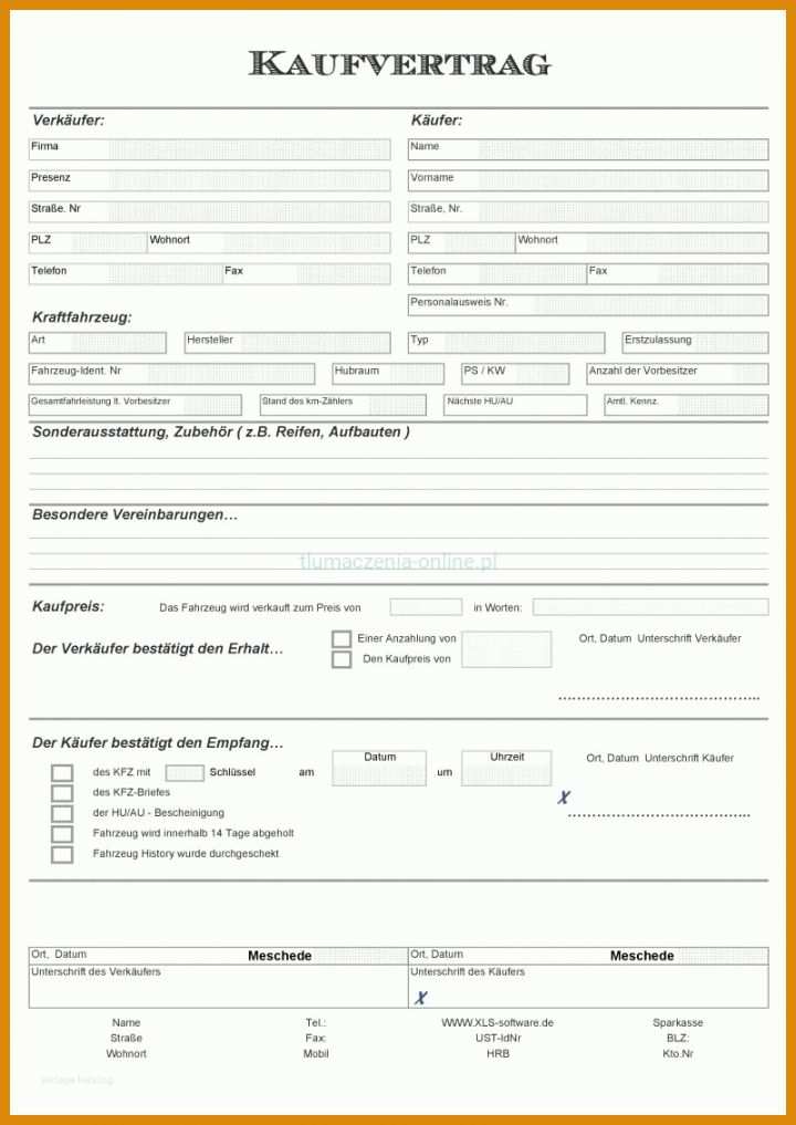 Pkw Kaufvertrag Privat Vorlage: 11 Möglichkeiten Sie ...