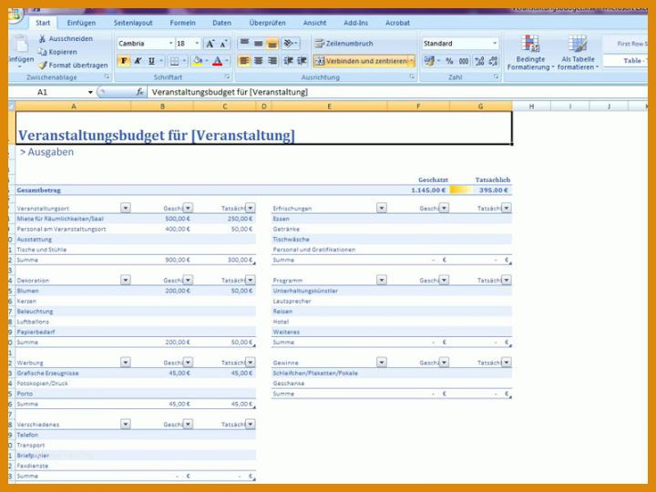 Fabelhaft Planung Veranstaltung Vorlage 800x600