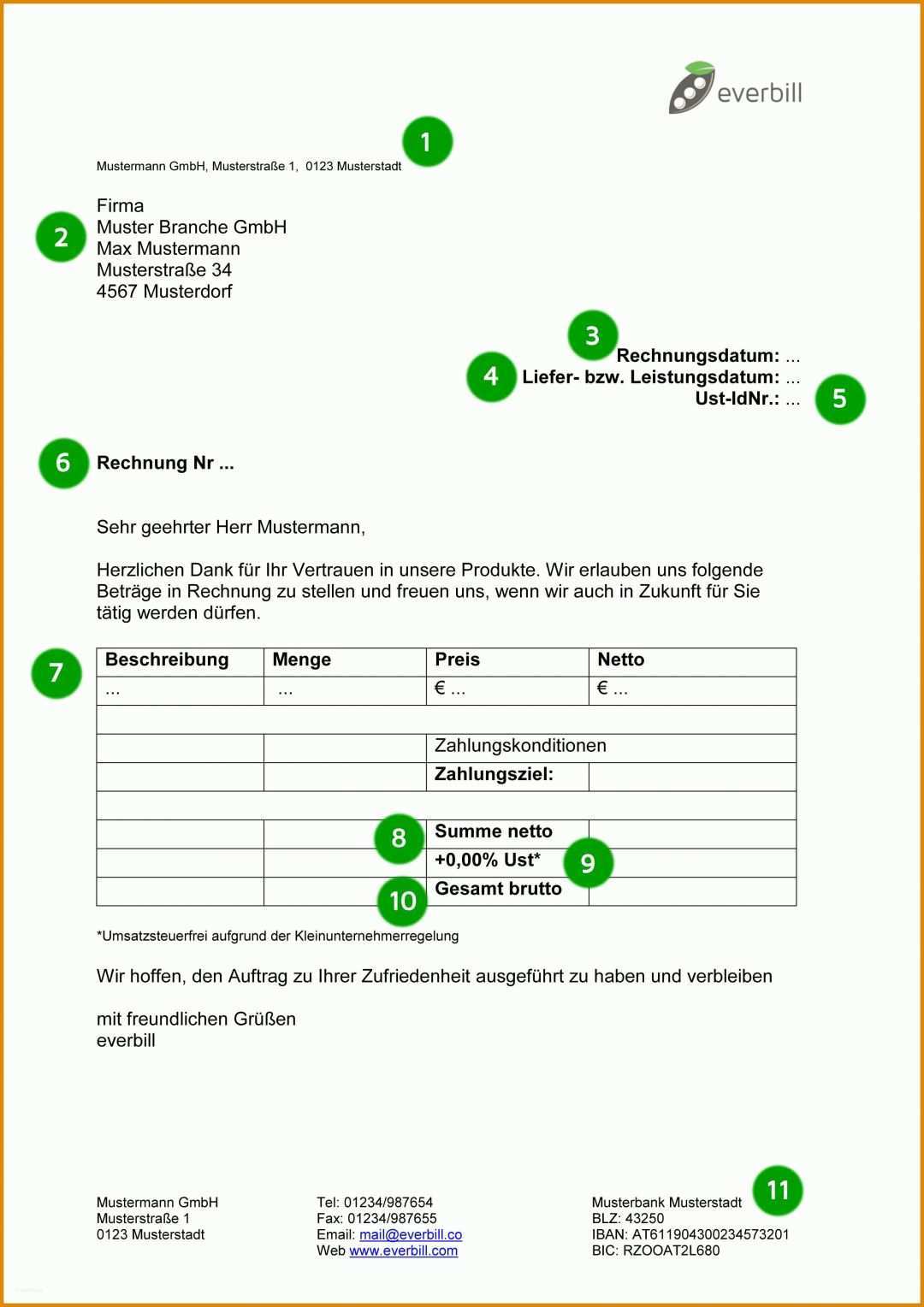 Original Rechnung Für Privatverkauf Vorlage 2480x3508