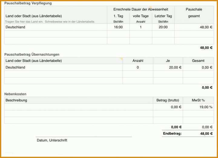 Modisch Reisekostenabrechnung Vorlage 1862x1354