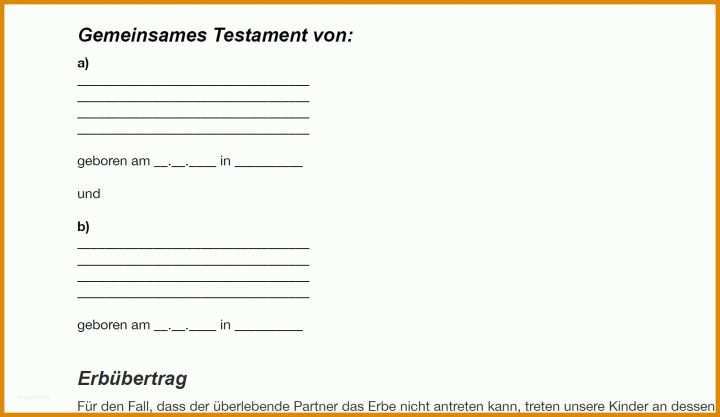 Erstaunlich Vorlage Berliner Testament Kostenlos 1641x951